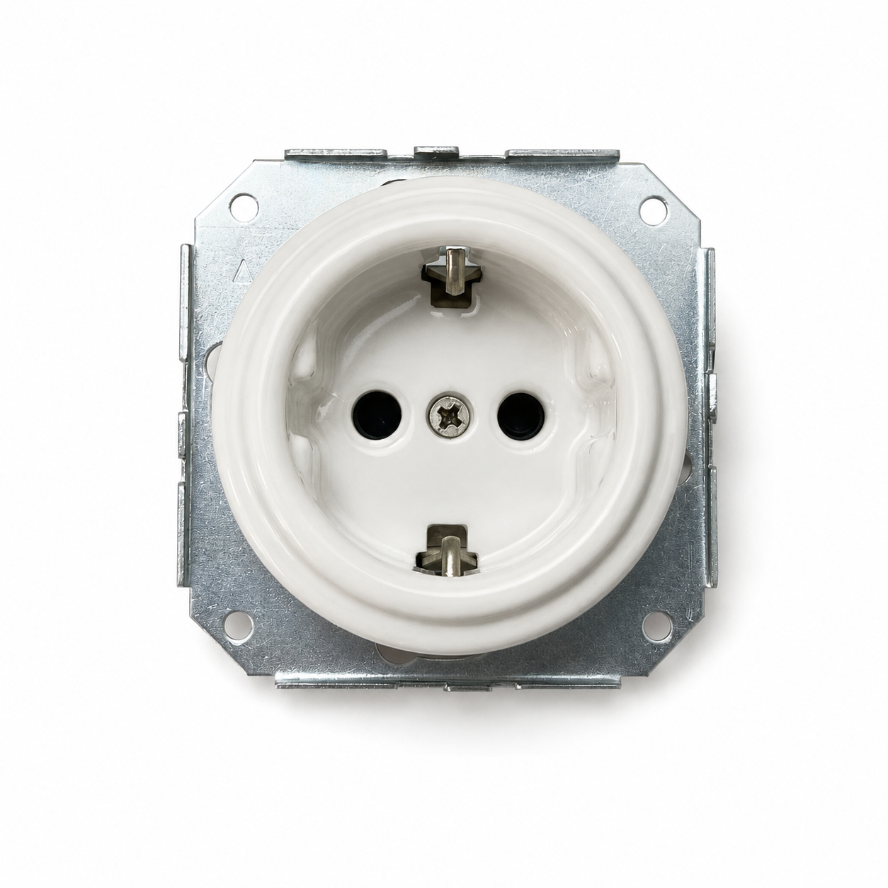 Flush-Mounted Ceramic Schuko Socket Outlet — Model 309