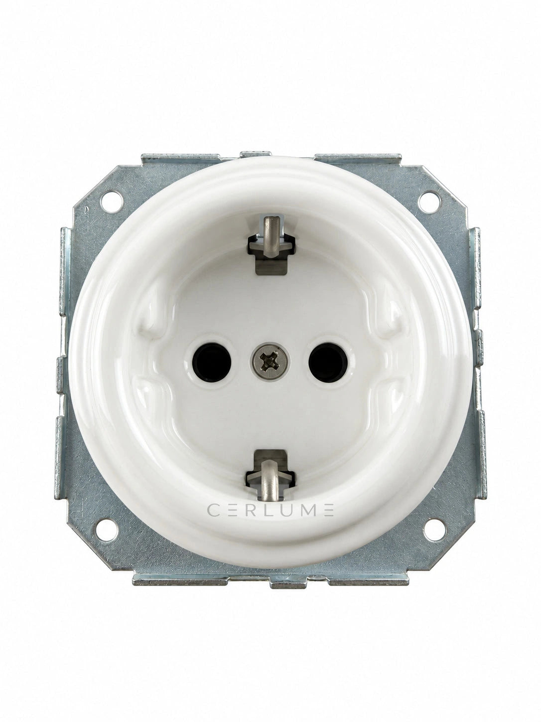 Flush-Mounted Ceramic Schuko Socket Outlet