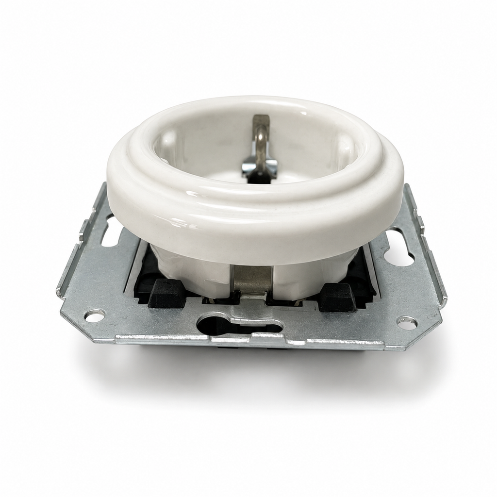 Flush-Mounted Ceramic Schuko Socket Outlet — Model 309