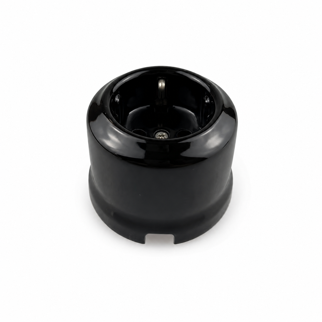 Surface-Mounted Ceramic French Standard Socket Outlet — Model 318