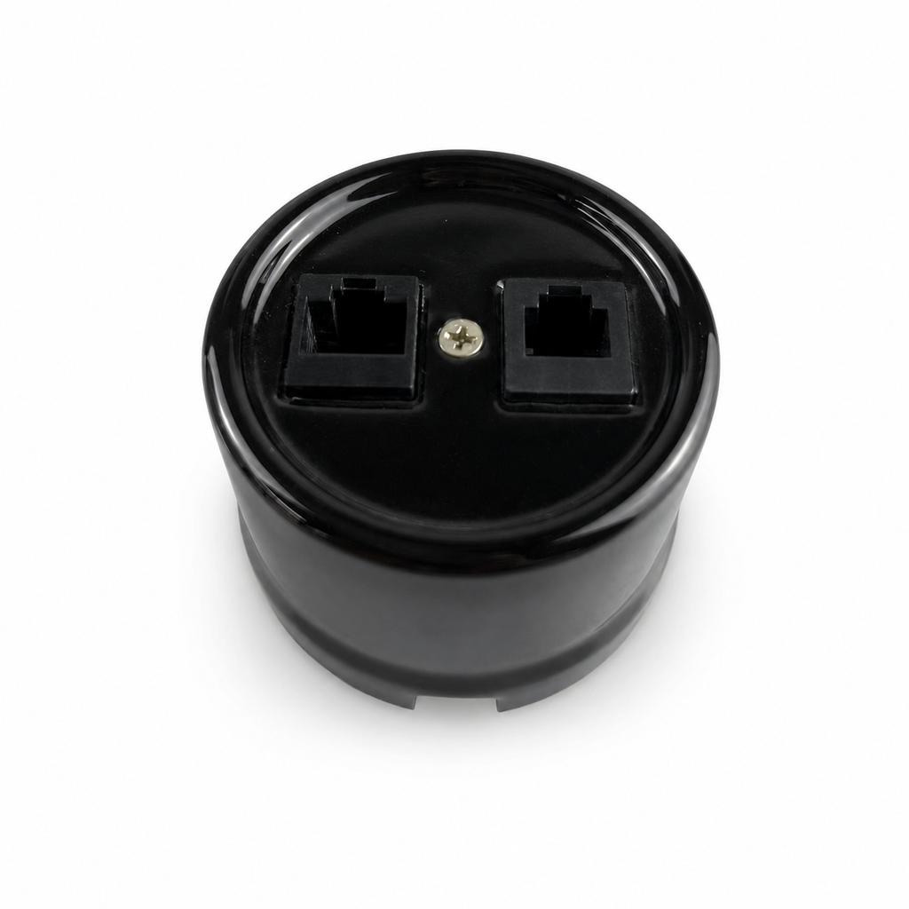 Surface-Mounted Ceramic Data/Telephone Socket — Model 368