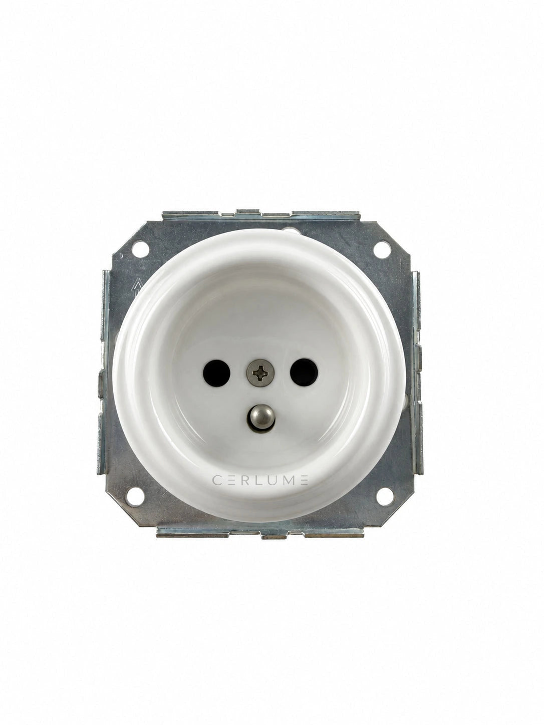Flush-Mounted Ceramic French Earthed Socket Outlet