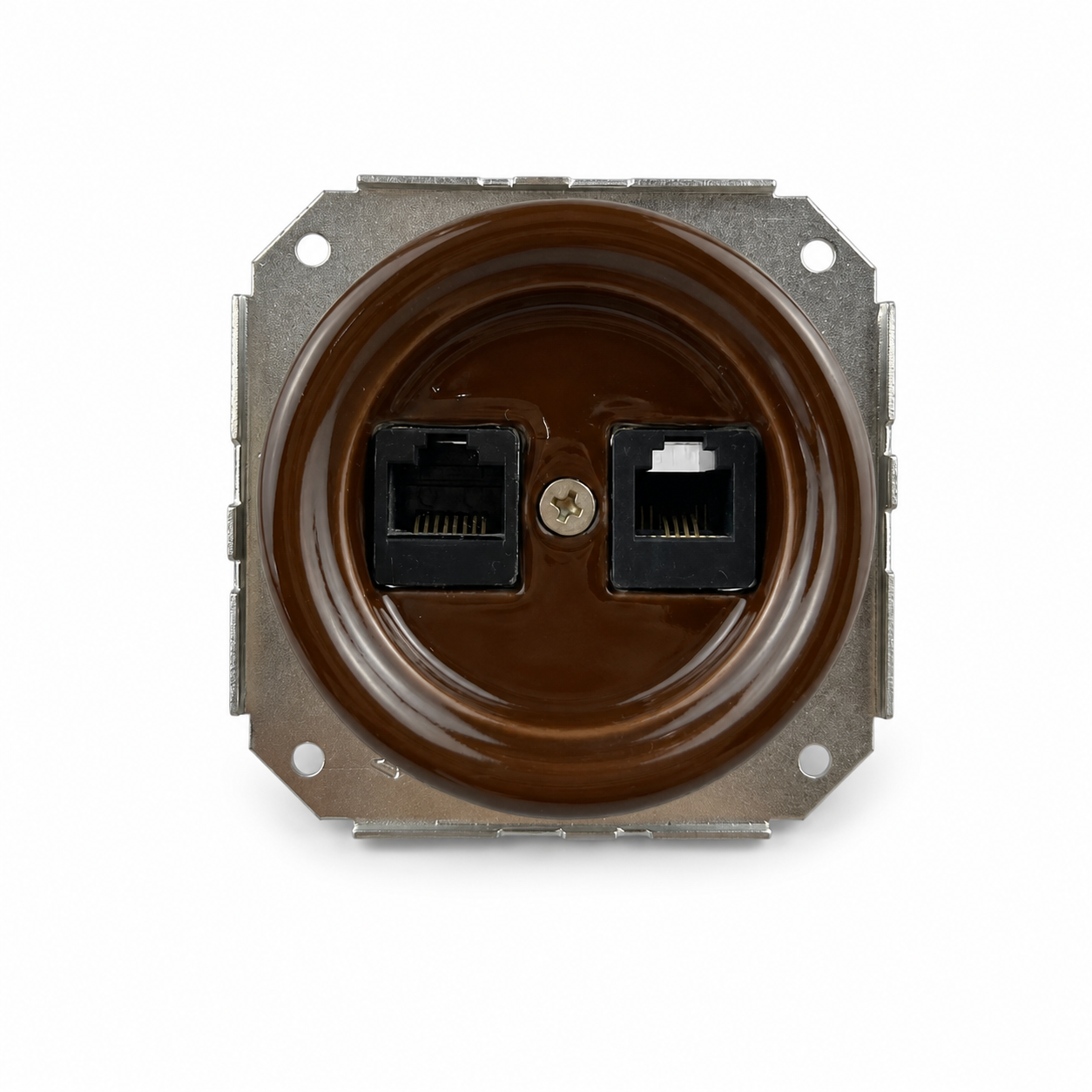 Flush-Mounted Ceramic Data/Telephone Socket — Model 338