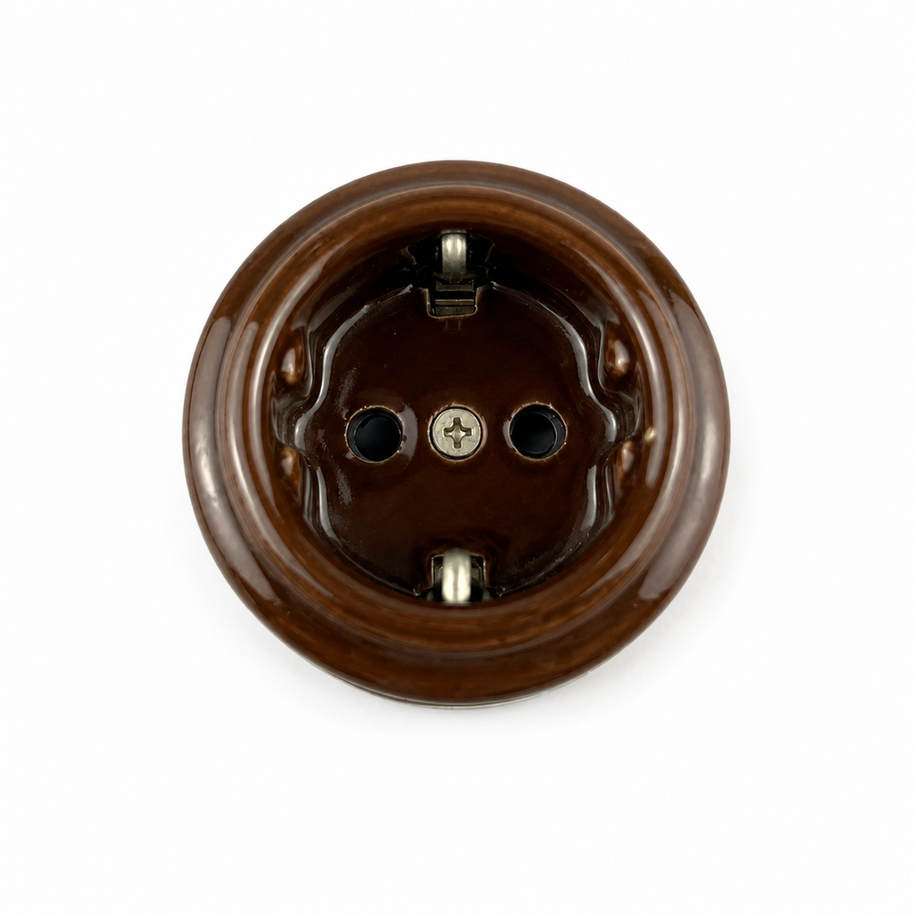 Surface-Mounted Ceramic Schuko Socket Outlet — Model 301