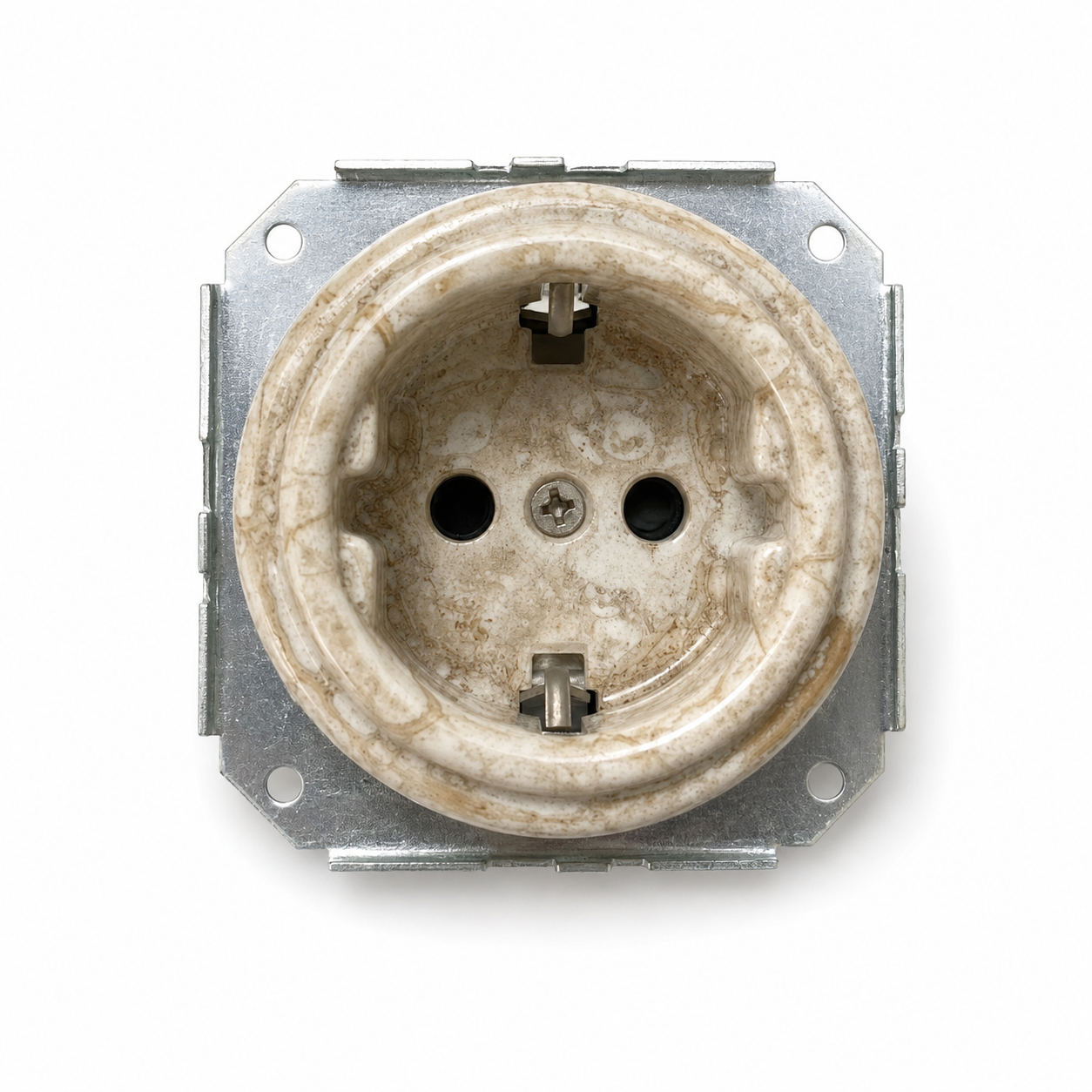 Flush-Mounted Ceramic Schuko Socket Outlet — Model 309