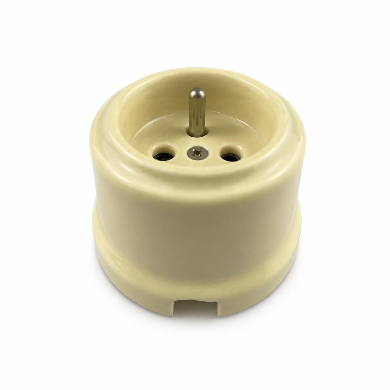 Surface-Mounted Ceramic French Standard Socket Outlet — Model 318