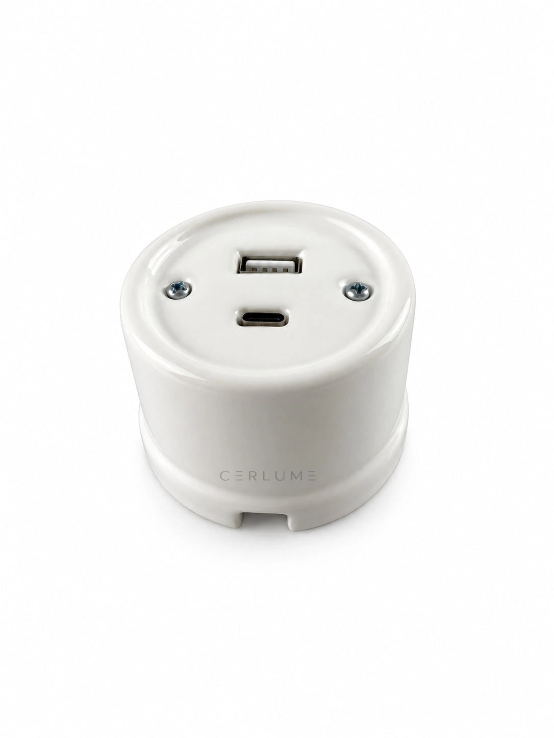Surface-Mounted Ceramic USB + Type-C Outlet
