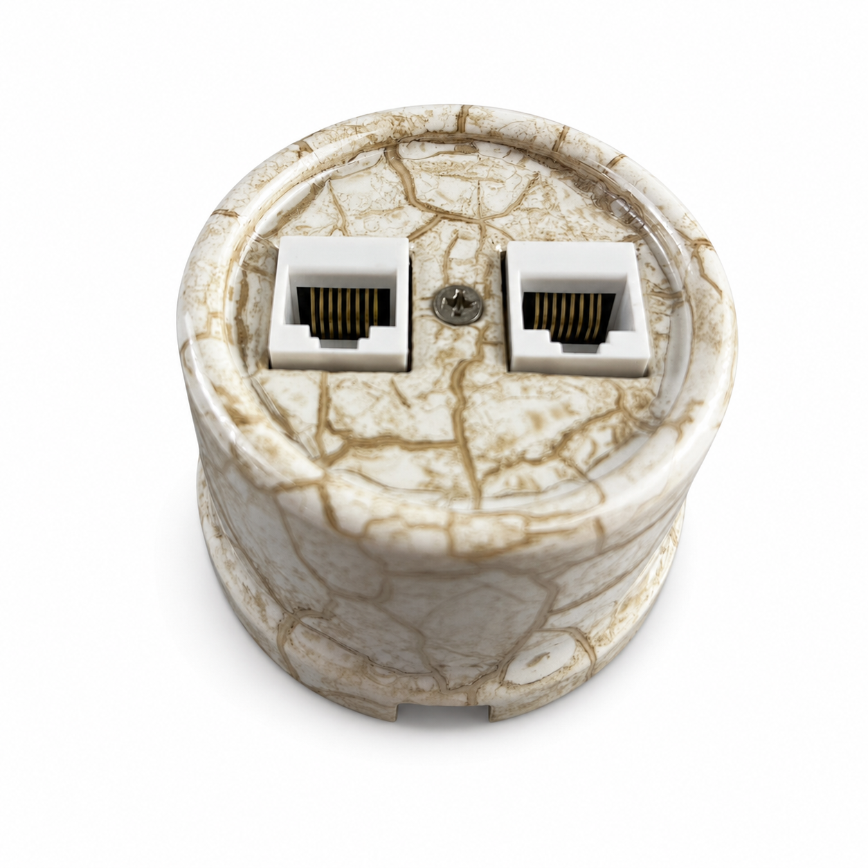 Surface-Mounted Ceramic Data/Telephone Socket — Model 368