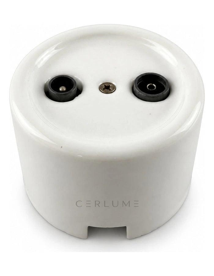 Surface-Mounted Ceramic TV/FM Outlet