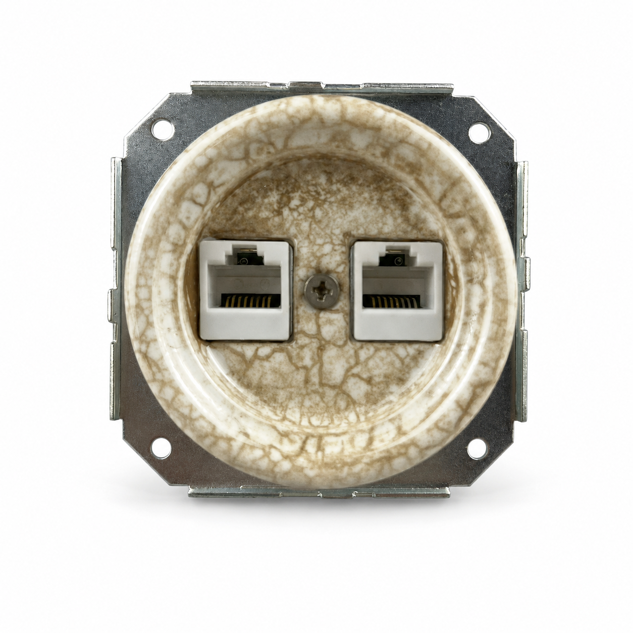 Flush-Mounted Ceramic Data/Telephone Socket — Model 338