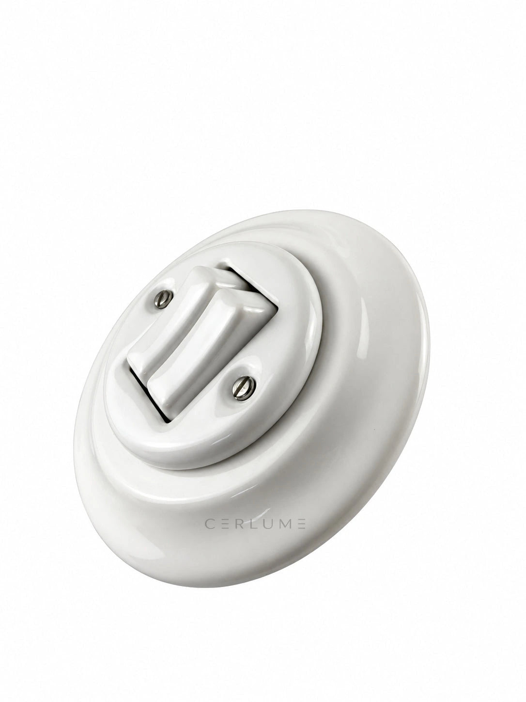 Flush-Mounted Ceramic Double Push-Button Switch — Double Two-Way