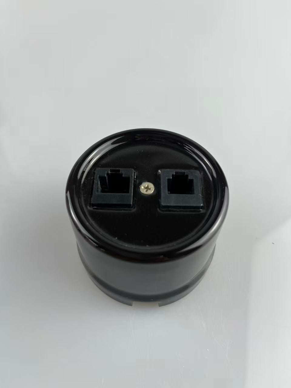 CERLUME Surface-Mounted Ceramic Data/Telephone Socket, WAN+LINE
