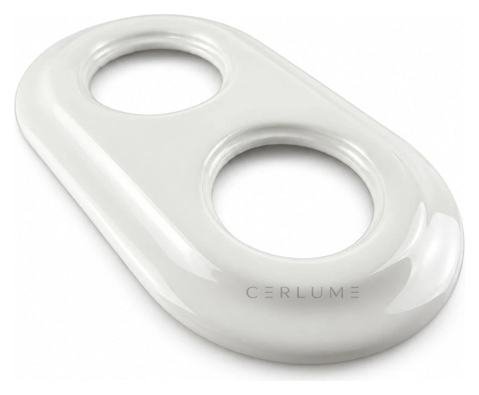 2-Gang Flush-Mounted Ceramic Frame