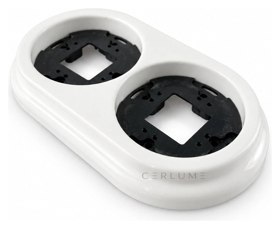 2-Gang Surface-Mounted Ceramic Base