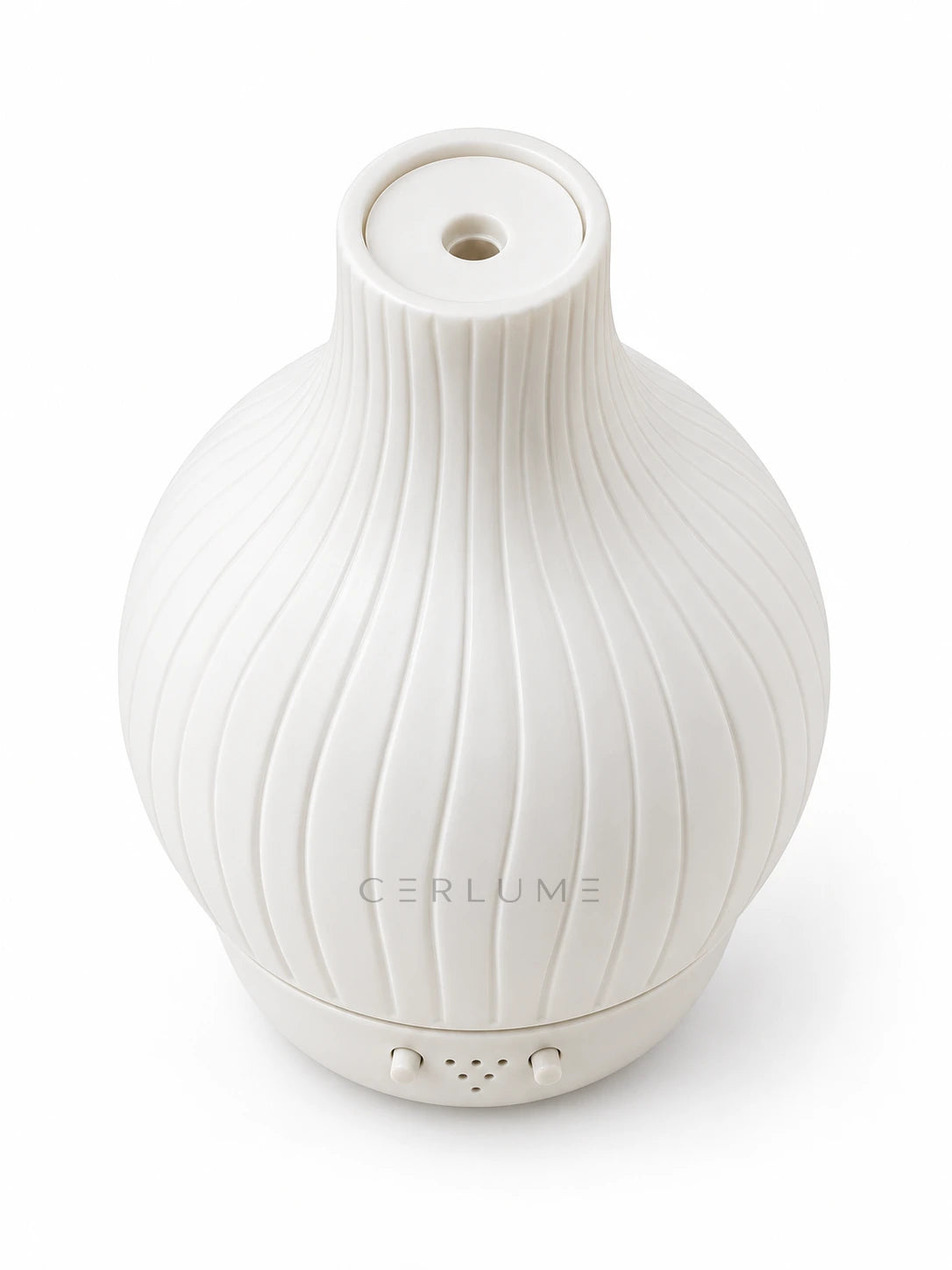 Fluted ceramic ultrasonic aroma diffuser