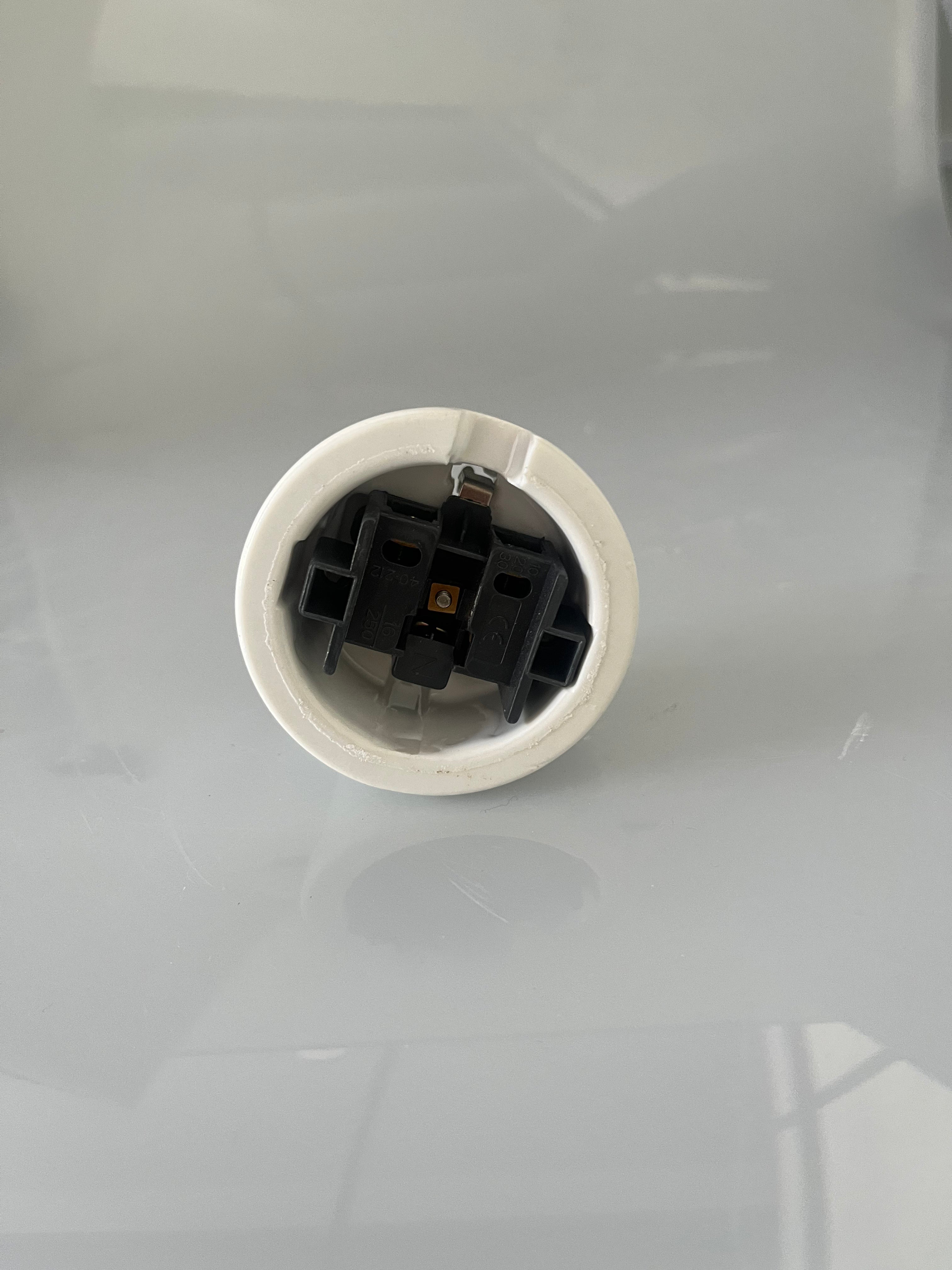 CERLUME Surface-Mounted Ceramic Schuko Socket, With Safety Shutters – White