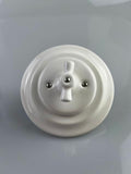 CERLUME Flush-Mounted Ceramic Rotary Switch, One-Way – White