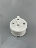 CERLUME Surface-Mounted Ceramic Rotary Switch, One-Two-Way – White