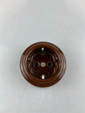CERLUME Surface-Mounted Ceramic Schuko Socket, Without Safety Shutters – Brown