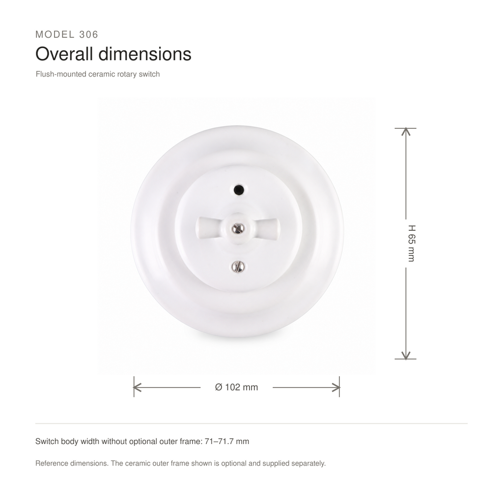 Flush-Mounted Ceramic Rotary Switch — Model 306