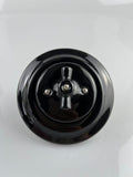 CERLUME Flush-Mounted Ceramic Intermediate Rotary Switch – Black