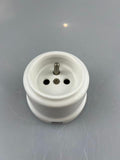 CERLUME Surface-Mounted Ceramic French Standard Socket Outlet, With Safety Shutters