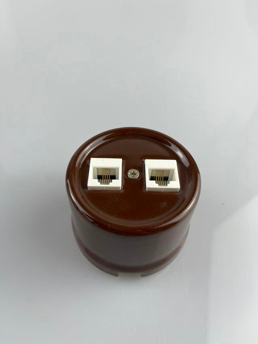CERLUME Surface-Mounted Ceramic Data/Telephone Socket, WAN+LINE