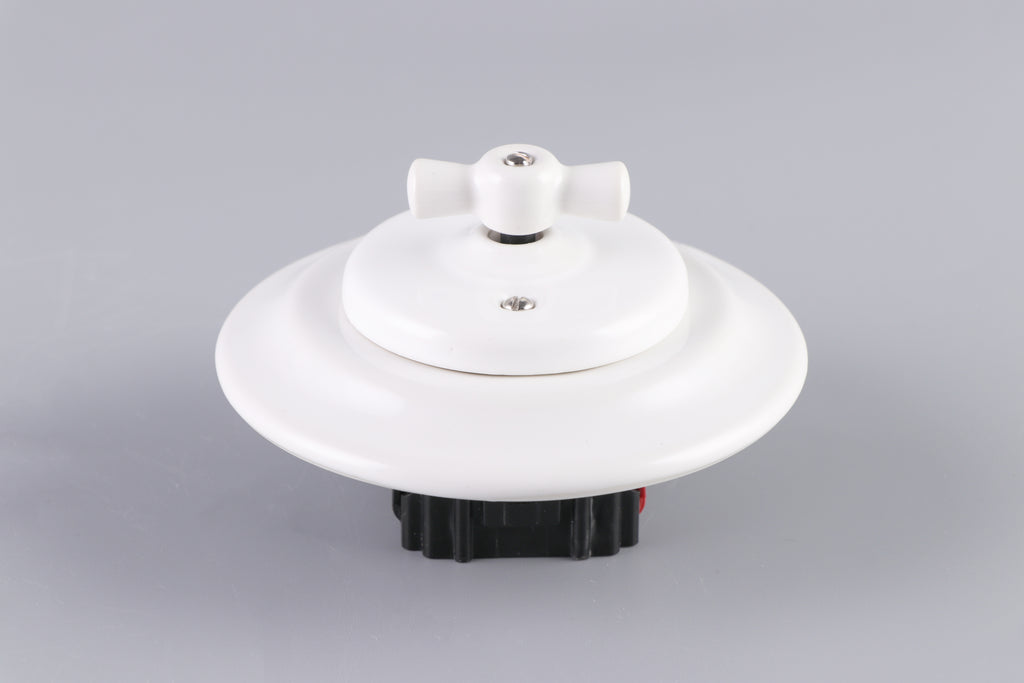 CERLUME Flush-Mounted Ceramic Rotary Switch, One-Way – White
