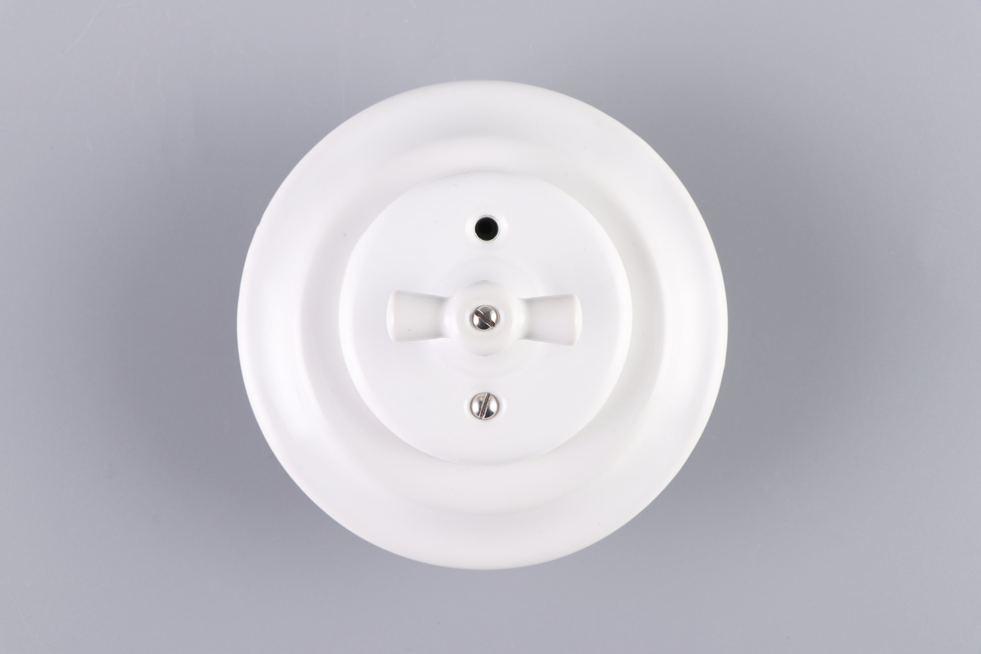 CERLUME Flush-Mounted Ceramic Rotary Switch, One-Way – White
