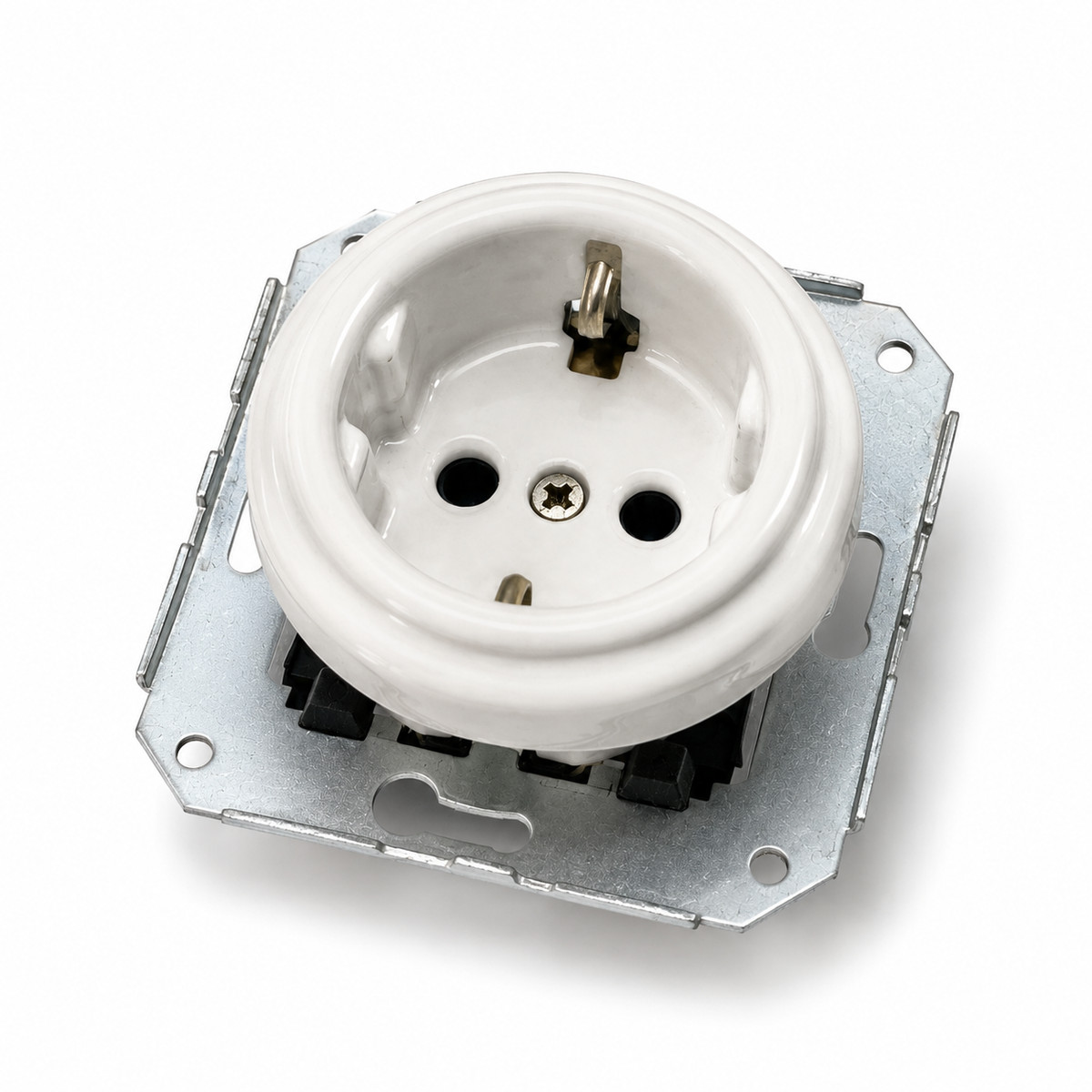 Flush-Mounted Ceramic Schuko Socket Outlet — Model 309