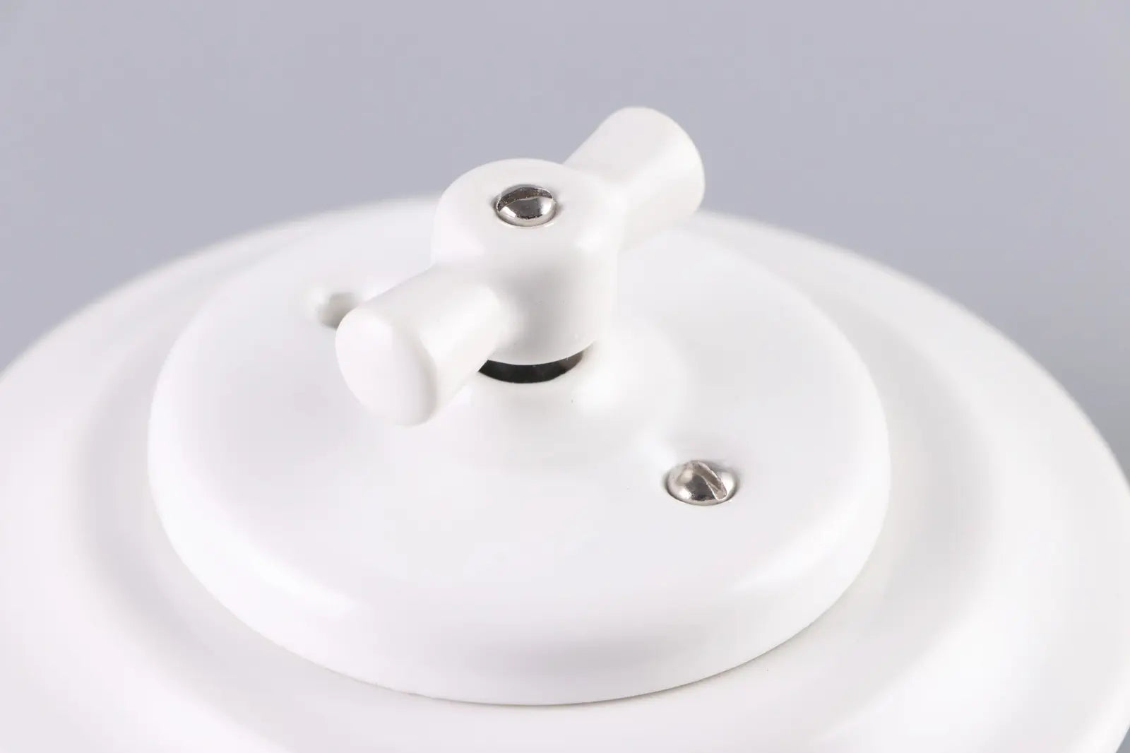 CERLUME white ceramic switch detail